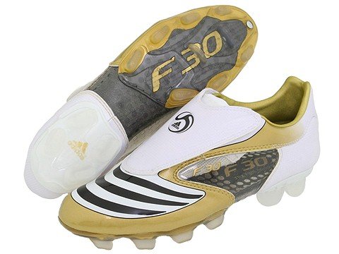 adidas Men's F30.8 TRX FG Soccer Shoe,White/Black/Gold,10.5 M