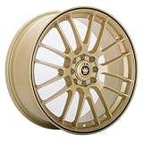 15x6.5 Konig Twilite (Gold w  Black Stripe) Wheels Rims 4x100 114.3 (TW56D0438H) by Konig