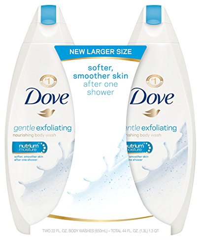 Dove Body Wash, Gentle Exfoliating 22 oz, Twin Pack