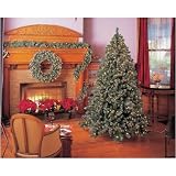 2pc Set 9'x10 Mountain Pine Artificial Christmas Garlands Clear Pre-Lit #H88693