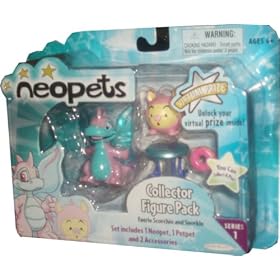 Neopets Collector Figure Pack series 1 : Faerie Scorchio and Snorkle