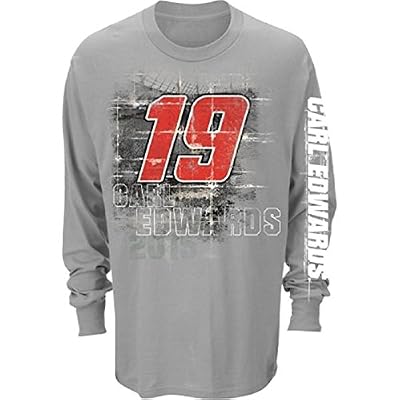 Carl Edwards #19 NASCAR Arris Long Sleeve 2015 Schedule T-Shirt-Grey
