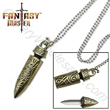 Fantasy Knife - Collier pendentif Balle bullet couteau - FM-529
