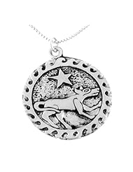 Large Sterling Silver Celtic Birth Charm Pendant - July