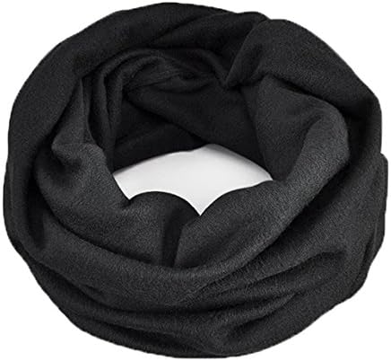 MOLLICCER 2 in 1 Hat Scarf Oversized Soft Comfy Women Multifunction Winter Warm Knitted Beanie (Black)
