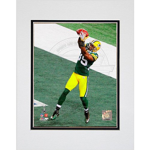 Photo File Green Bay Packers Greg Jennings Super Bowl XLV Matted Photo