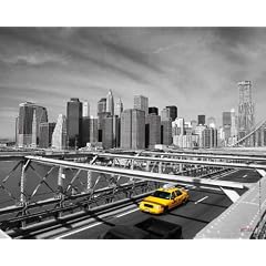 Mousepad 37 - NY Taxi on Bridge EPDM-Kautschuk, fest, elastisch, abriebsicher, PVC-frei - Gr�sse 24x19 cm