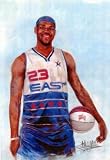 LeBron James (Smiling with Basketball) Sports Poster Print - 11