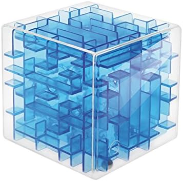 HongCheng Big Size 3D Magic Cube Puzzle Box Sequential Puzzles as Birthday Gift (Blue)