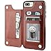 OT ONETOP iPhone 7 Plus iPhone 8 Plus Wallet Case with Card Holder, Premium PU Leather Kickstand Card Slots Case,Double Magnetic Clasp and Durable Shockproof Cover 5.5 Inch(Brown)