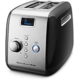 KitchenAid KMT223OB 2-Slice Toaster with One-Touch Lift/Lower and Digital Display - Onyx Black