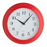 Premier Housewares 26 cm Vintage Wall Clock, Red