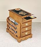 Oak Magazine Cabinet Table