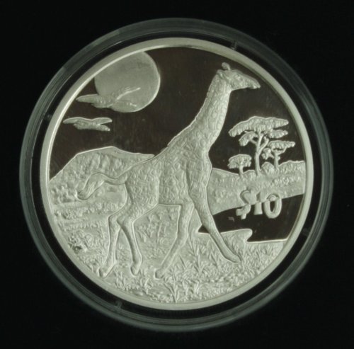 2005 Sierra Leone Proof Sterling Silver Animals of Africa: Giraffe Coin-image