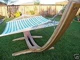 Wooden Arc Hammock Stand,new + Quilted Double Hammock, Double Padded