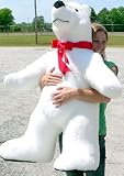 Jumbo threeandahalffeettall Stuffed Polar Bear Giant Big Plush