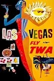 8x11" Inches Poster. "Las Vegas Fly TWA". Décor with Unusual Images. Great Room Art Decoration.