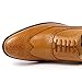 UVS2 Men's Rust Brown Wing Tip Perforated Lace Up Oxford Dress Shoes