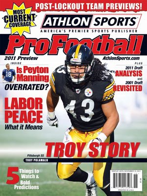 2011 Athlon Sports NFL Pro Football Magazine Preview- Pittsburgh Steelers Cover