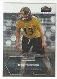 2003 Topps Finest # 61 Troy Polamalu (RC) - Pittsburgh Steelers Safety - Football Rookie Card - Premium Card