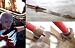 Dream2reality Cosplay Devil may cry Nero Red Queen mittel gekohltem Stahll Sword