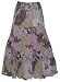 Long Tiered Prairie Skirt/lined/brn and Pink Floral Print