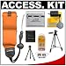 Electronics : Olympus Floating Camera Strap (Orange) with Li-50B Battery + Tripod + Accessory Kit for Stylus 1030 SW