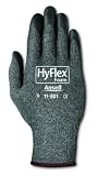 Ansell Hyflex 11-801 Lightweight Dark Gray Nylon Assembly Gloves Coated Black Foam Nitrile Size 8 (M) (Pack Of 12)