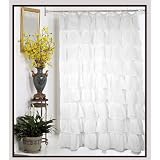 Carmen Ruffled Shower Curtain White by 