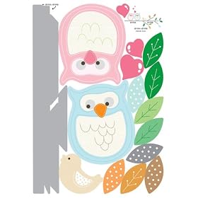 Instant Home/Wall Reusable Decal Stickers - Owl Love Couple Branch Mod