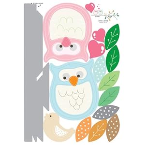 Reusable Decoration Wall Sticker Decal - Owl Love Couple Branch Mod