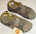 Boys' brown Merrell branded velcro sandals. UK