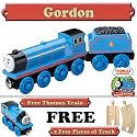 Gordon from Thomas The Tank Engine Wooden Train Set - Free 2 Pieces of Track & Free Thomas the Tank Engine