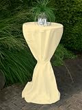 Hussen für Stehtisch / Stehtischhusse bis 62cm, creme