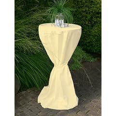 Hussen f�r Stehtisch / Stehtischhusse bis 62cm, creme