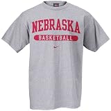 Nike Nebraska Cornhuskers Ash Basketball T-shirt