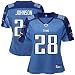 Tennessee Titan Jerseys : Reebok NFL Equipment Tennessee Titan #28 Chris Johnson Ladies Light Blue Replica Jersey