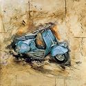 Posters: Sergio Lombardino Poster Art Print - Vespa (28 x 28 inches)