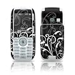 B&W Fleur Design Protective Skin Decal Sticker for LG Rumor Cell Phone