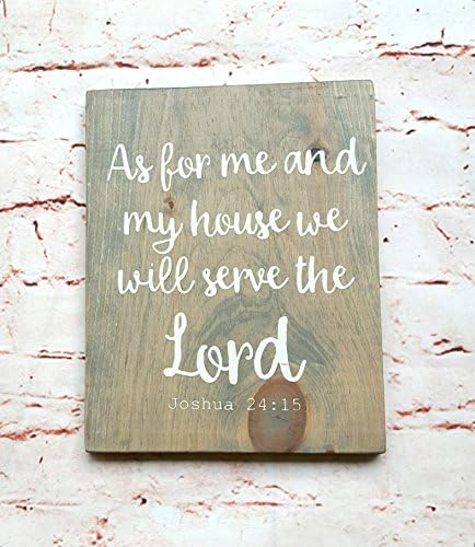 As For Me and My House We Will Serve the Lord Wall Décor, Bible Verse Wood Wall Art, Scripture Sign for Home