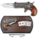 Wild Bill's Double Barrel Derringer knife - plaque display