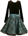 Bonnie Jean Girls 7-16 Long Sleeve Stretch Velvet To Skirt