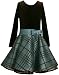 Long Jean Skirts | Long Blue Jean Skirts | Cheap Long Skirts - Bonnie Jean Girls 7-16 Long Sleeve Stretch Velvet To Skirt,Teal,10