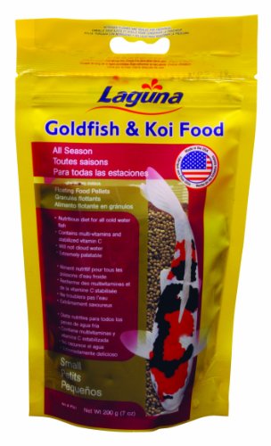 Goldfish and Koi Floating Food, Small Pellet, 7-Ounce