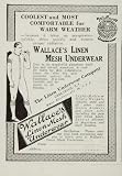 1929 Ad Wallace's Linen Mesh Underwear Man Union Suit - Original Print Ad