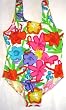 Girls 7-16 1-Piece Swimsuit - Big Bright Flowers