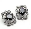 Antique Look Black Crystal Linear Drop Earrings Fashion Jewelry