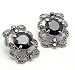 Antique Look Black Crystal Linear Drop Earrings Fashion Jewelry