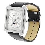 Geneva Plaintum Mens Leather Band Watch