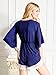 Choies Women's Navy Blue Deep V Neck Lace Embellished Casual Romper Playsuit jumpsuit for women M